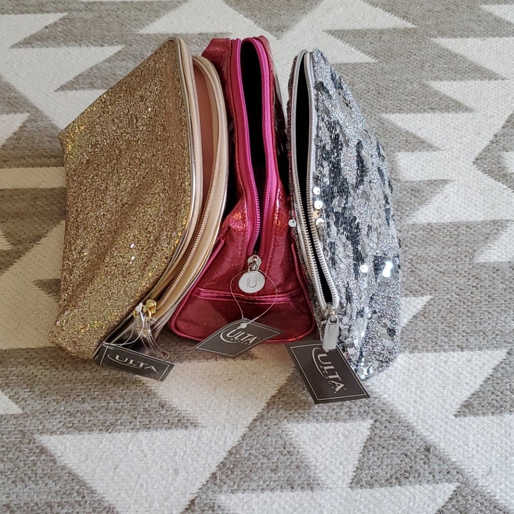 Glitter Makeup Bag Bundle - Brand New
